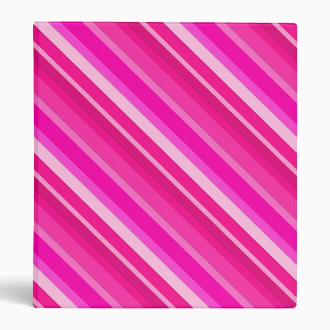 Layered candy stripes - pink and fuchsia binder (Front)