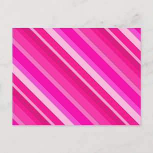 Layered candy stripes - pink and fuchsia postcard