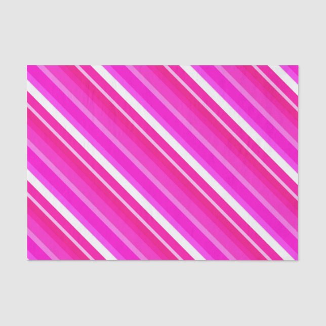 Layered candy stripes - pink and fuchsia tissue paper (Front)