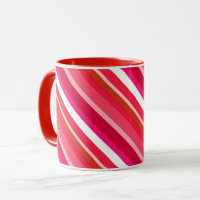Layered candy stripes - red, pink and white