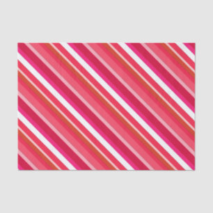 Layered candy stripes - red, pink and white tissue paper