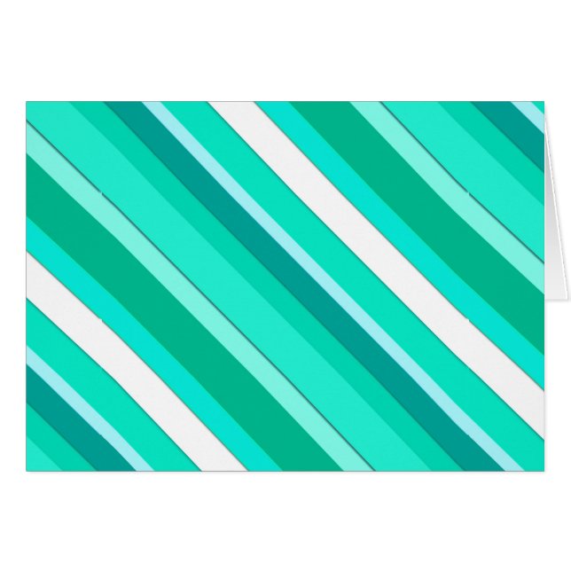 Layered candy stripes - turquoise and white (Front Horizontal)
