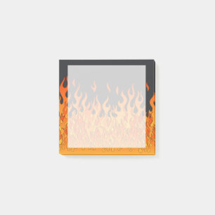 Layered Cartoon Flames Post-it Notes