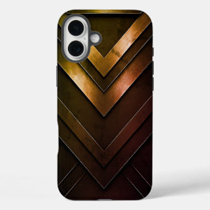 Layered Chevron Abstract Design iPhone 16 Plus Case