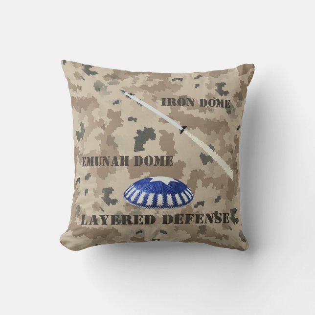 Layered Defence Throw Pillow (Front)