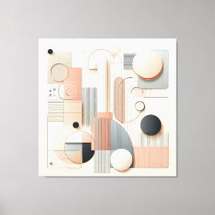 Layered Dimensional Harmony Canvas Print