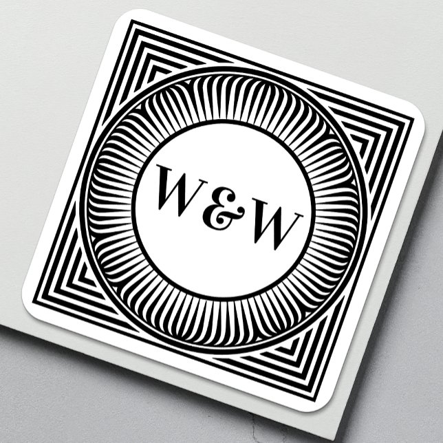 Layered Geometric Monogram Labels - Custom (Creator Uploaded)