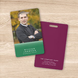 Layered Green and Purple Photo Badge