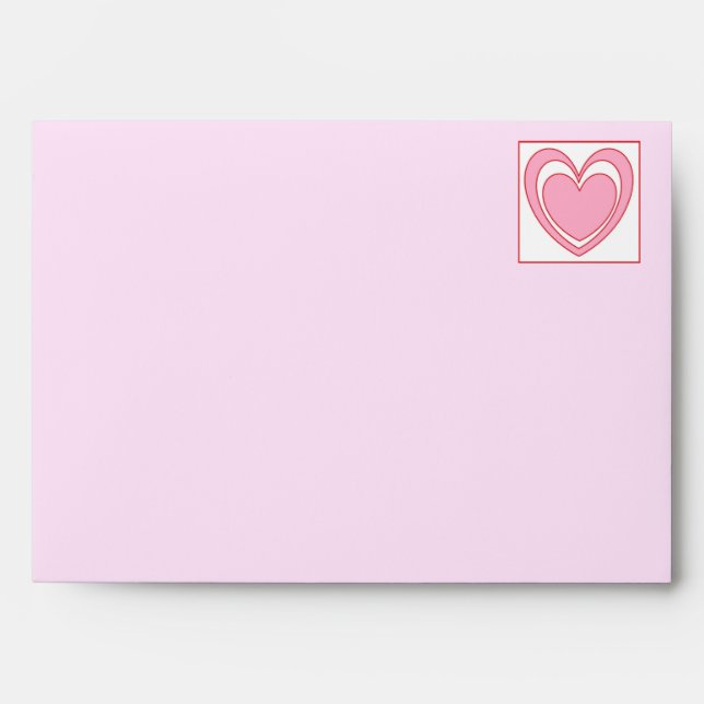 Layered Heart Greeting Card Envelope (Front)