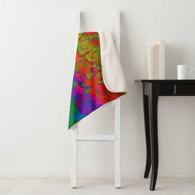 "Layered in Colour" Sherpa Blanket (In Situ)