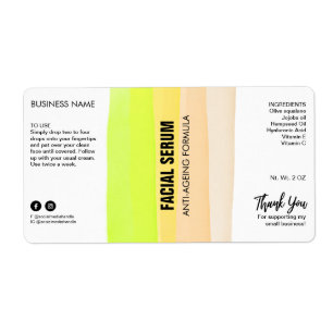Layered Ink Neon Dropper Bottle Serum Labels