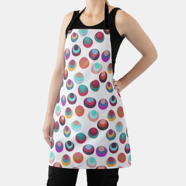 Layered Mid-Century Circles  Apron (Insitu)