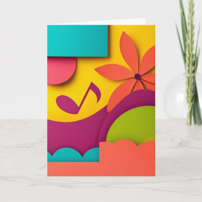 Layered Paper Bloom Harmony Card (Front)