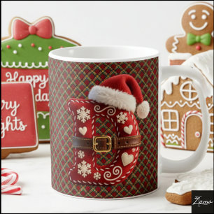 Layered Pastel Gold Trim Letter D Coffee Mug