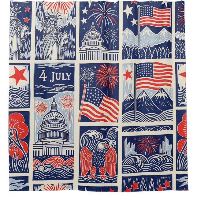 Layered Patriotic Paper Cut Tile Pattern (1) (Front)