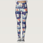 Layered Patriotic Paper Cut Tile Pattern (1) Leggings<br><div class="desc">Leggings - Bold layered paper-cut style featuring American landmarks,  flags,  and fireworks in red,  white,  and blue—ideal for patriotic creatives,  modern design lovers,  and USA pride enthusiasts.</div>