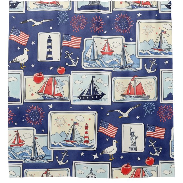 Layered Patriotic Paper Cut Tile Pattern (2) (Front)