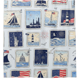 Layered Patriotic Paper Cut Tile Pattern (3)