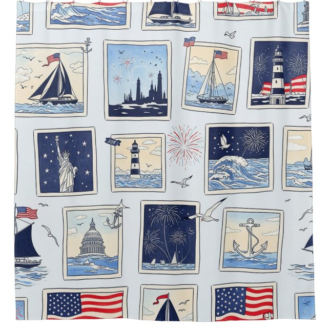 Layered Patriotic Paper Cut Tile Pattern (3) (Front)