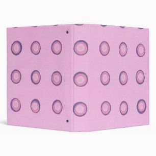 Layered Pink and Purple Polka Dots School Binders