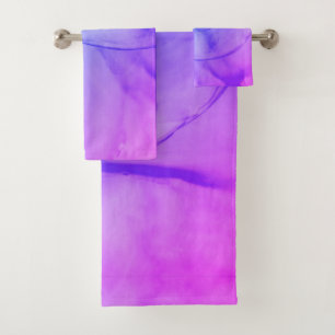 Layered Purple Bath Towel Set