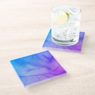 Layered Purple Glass Coaster