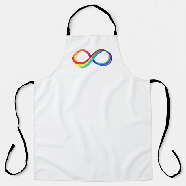 Layered Rainbow Infinity Symbol Apron (Front)