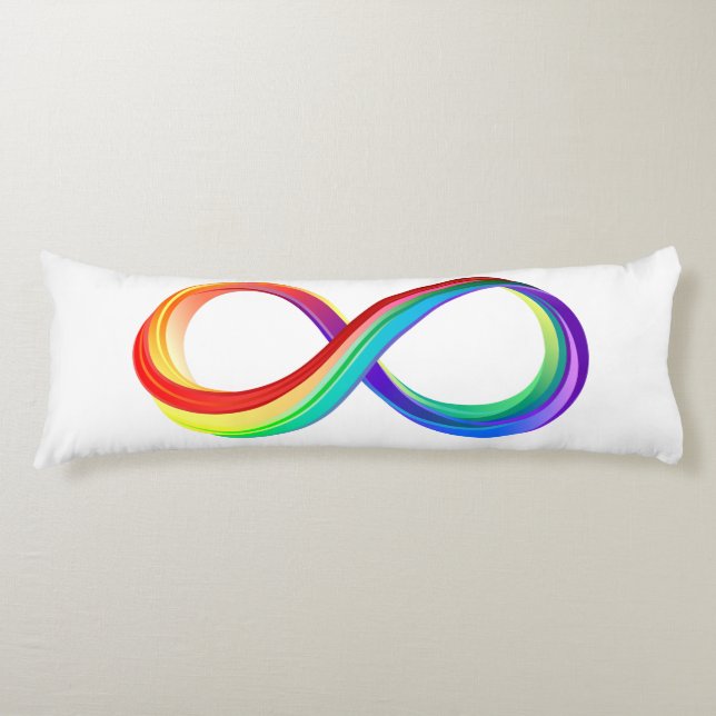 Layered Rainbow Infinity Symbol Body Pillow (Front)