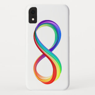 Layered Rainbow Infinity Symbol iPhone XR Case
