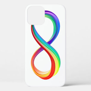 Layered Rainbow Infinity Symbol iPhone 12 Case