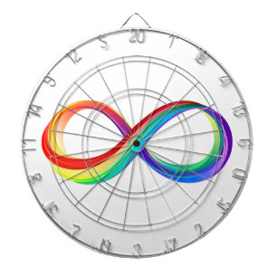 Layered Rainbow Infinity Symbol Dartboard