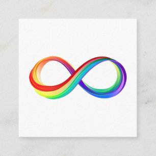 Layered Rainbow Infinity Symbol Enclosure Card