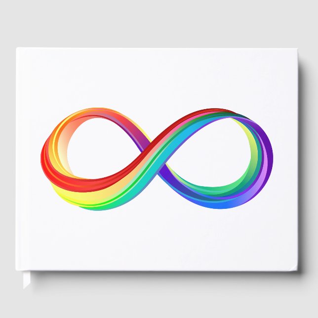 Layered Rainbow Infinity Symbol Guest Book (Front)