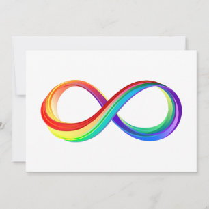 Layered Rainbow Infinity Symbol Invitation