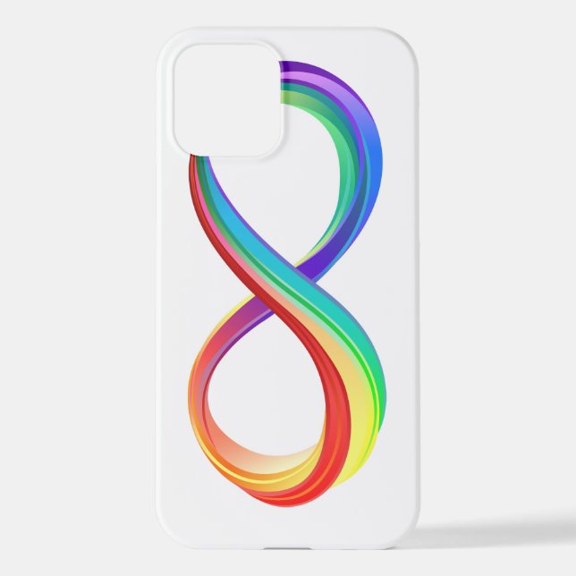 Layered Rainbow Infinity Symbol iPhone Case (Back)
