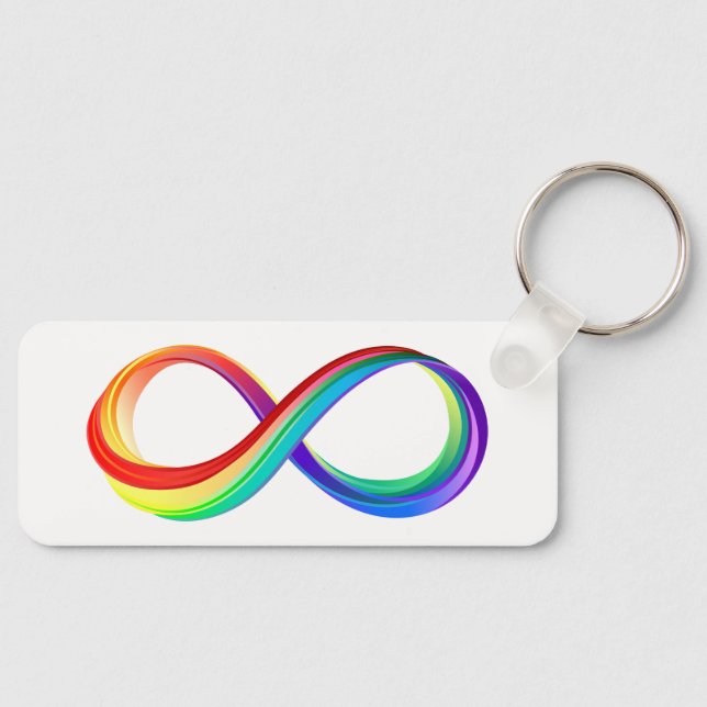 Layered Rainbow Infinity Symbol Keychain (Front)