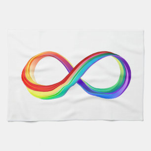 Layered Rainbow Infinity Symbol Kitchen Towel