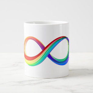 Layered Rainbow Infinity Symbol Large Coffee Mug
