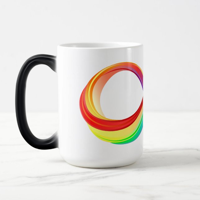 Layered Rainbow Infinity Symbol Magic Mug (Left)