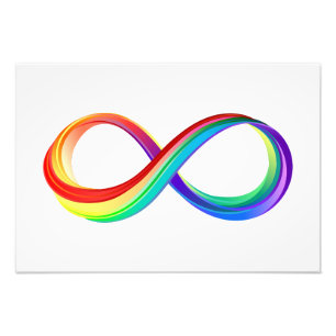 Layered Rainbow Infinity Symbol Photo Print
