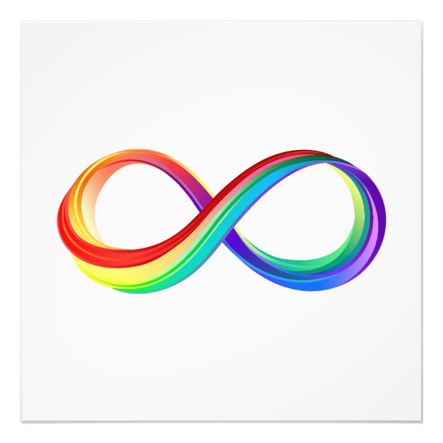 Layered Rainbow Infinity Symbol Photo Print (Front)