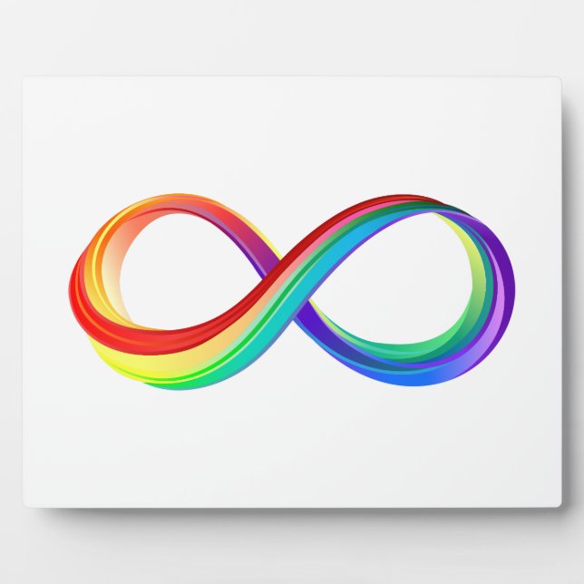 Layered Rainbow Infinity Symbol Plaque (Front)