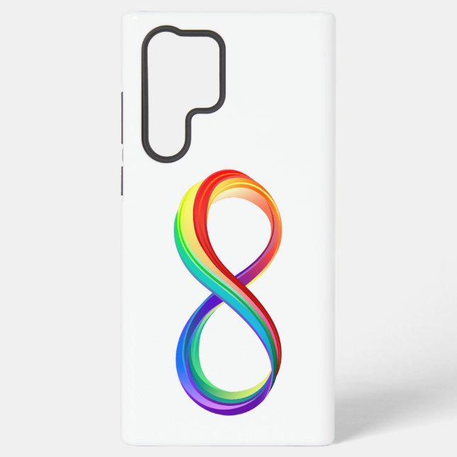 Layered Rainbow Infinity Symbol Samsung Galaxy S22 Ultra Case (Back)