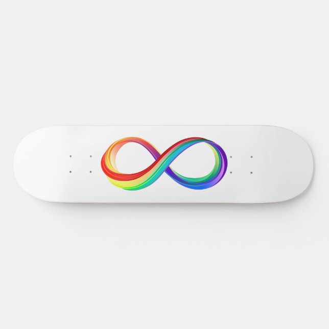 Layered Rainbow Infinity Symbol Skateboard (Horz)