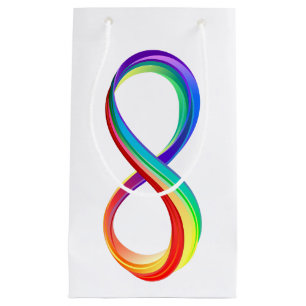 Layered Rainbow Infinity Symbol Small Gift Bag