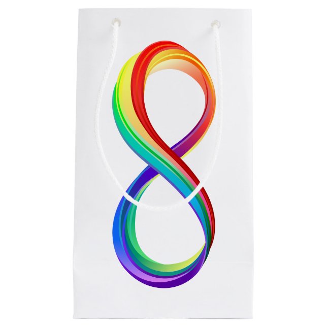 Layered Rainbow Infinity Symbol Small Gift Bag (Front)