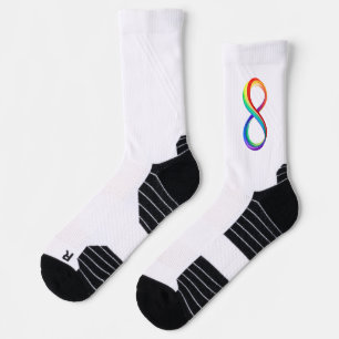 Layered Rainbow Infinity Symbol Socks