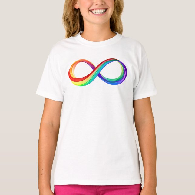 Layered Rainbow Infinity Symbol T-Shirt (Front)