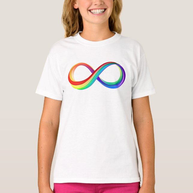 Layered Rainbow Infinity Symbol T-Shirt (Front)