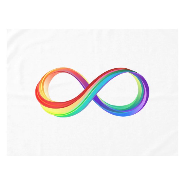 Layered Rainbow Infinity Symbol Tablecloth (Front (Horizontal))